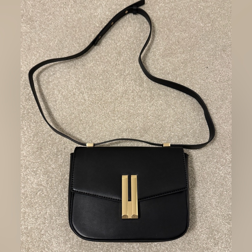 Black crossbody or shoulder purse